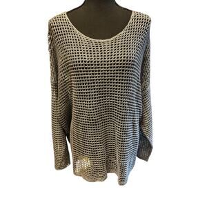 Eileen Fisher NWT Open Knit Oversized Sweater Lagenlook